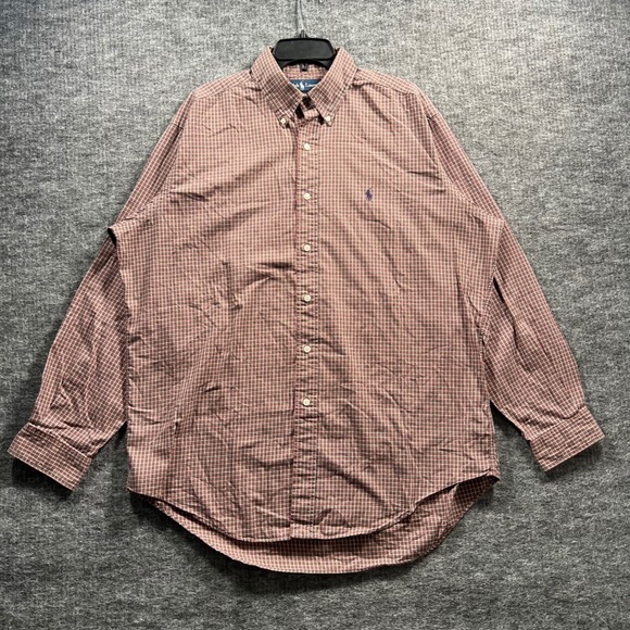 Ralph Lauren Other - Ralph Lauren Classic Fit Plaid Button Down Shirt Mens Large Red Blue